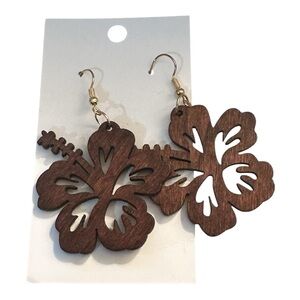 Floral Wooden Earrings